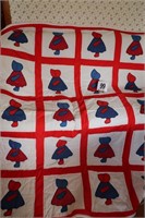 Dutch Doll Quilt (Believed to be Full Size) Hand