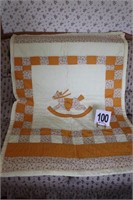 Rocking Horse Baby Quilt, Hand Made by the Late