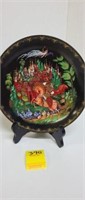 Tianox Hand Painted Plate,Russian Tale, Rare60-V25