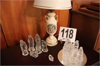 Lamp with Shade & (2) Glass Nativity Scenes (R2)
