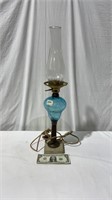 Decorative table lamp with marble base