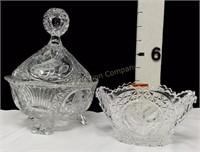 (2) Bleikristall W. Germany Crystal Pieces w/Birds