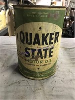 QUAKER STATE MOTOR OIL 5 QT CAN, NO TOP