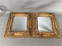 Two Matching Wall Mirrors - 11"x 13"