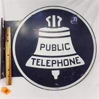 Double Sided Public Telephone Sign