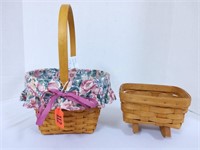 Longaberger 1993 Mothers Day Basket & Mini Cradle