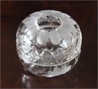 Etched Glass Candy Bowl