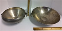 (1) Handmade Norway Pewter Bowl & Metal Bowl
