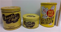 Vintage Potato Chip & Cookie Tins