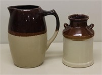 Two Tone Painted Jugs