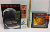 George Foreman Grill & Flower Pot Baking Kit NIB