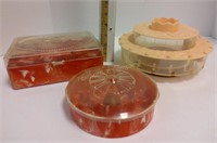 (3) Celluloid Sewing Boxes