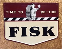 Super Nice Fisk Tire Sign Dated 1949