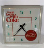 Coca-Cola Light Up Clock 16" X 16"