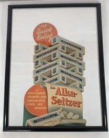 Alka-Seltzer Advertising Cardboard Sign