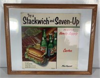 7-Up & Stackwich Cardboard Sign