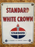 Standard White Crown Metal Sign 12" X 15"