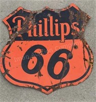 Phillips 66 Two Sided Porcelain Sign