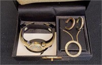 Gossip Watch Earrings & Necklace Set