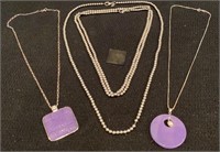 Lot of Silver Necklaces