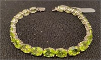 Sterling Silver Peridot Bracelet