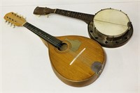 Mandolin and mini Banjo.