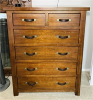 High 6 Drawer Dresser, Thick Solid Wood