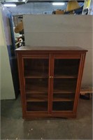 Antique Double Doored Display Case on Casters