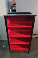 Black & Red Painted Bookcase