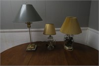 3 Glass Table Lamps