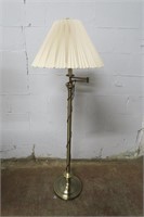 Swing Arm Brass Floor Lamp w/ Shade
