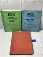 Fox Master Part Numbers Catalog, Instruction &