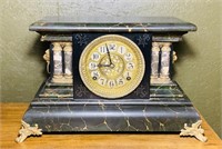1906 Gilbert Clock Co. Mantle Clock, 16.5" x 8"
