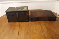 Vintage Treasure Chest & Sears Flatware Case