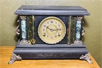 1906 Gilbert Clock Co. Mantle Clock, W/Key, 16” x