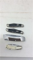 Four pocket knives