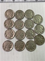 15 Partial or No Date Buffalo Nickels