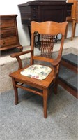 Antique oak arm chair