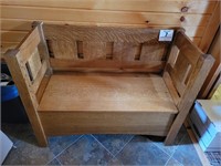Mission Style Oak chest bench 32" t x 40" x 18"