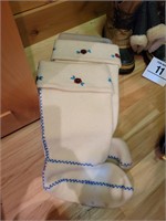 Tall boot liners, hand-made & embroidered by......