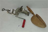 ANTIQUE CHERRY PITTER AND SHOE STRETCHER