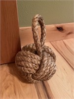 Lg. rope knot door stop monkey's fist 7"