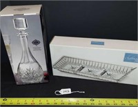 SHANNON CRYSTAL DECANTER AND DISH
