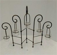 ROD IRON CANDLE STAND
