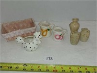 CERAMIC AND CREAMER AND JUGS