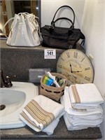 Handbags, clock, towels & more!
