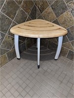 Wood shower rack & stool