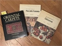 (R) Lot of books: Oriental Rugs, Cézanne, and