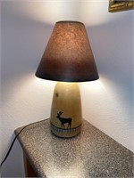 Pottery deer lamp 19" t