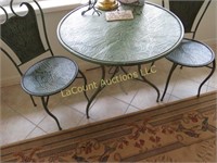 metal patio bistro set 2 chairs table